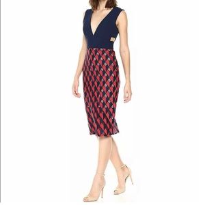 BCBG Geometric Cutout MIDI Dress